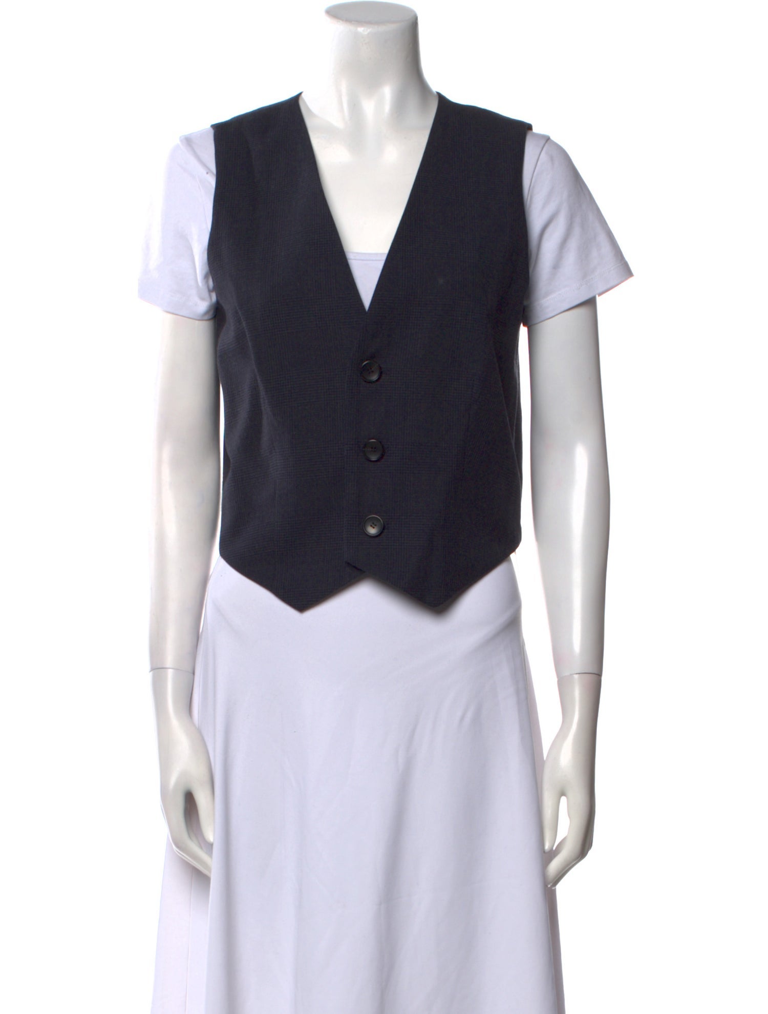 A.L.C. Virgin Wool V-Neck Crop Top