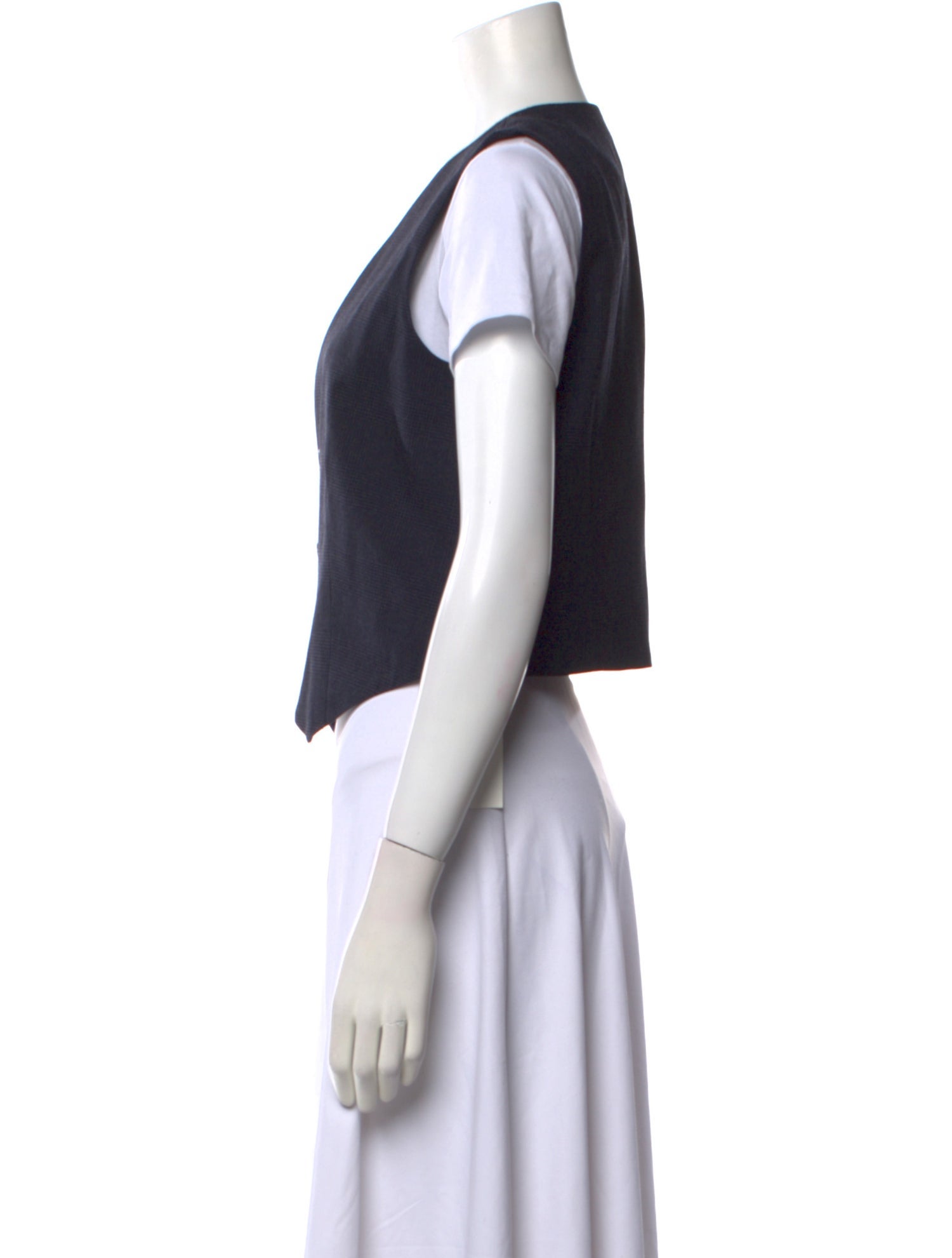 A.L.C. Virgin Wool V-Neck Crop Top