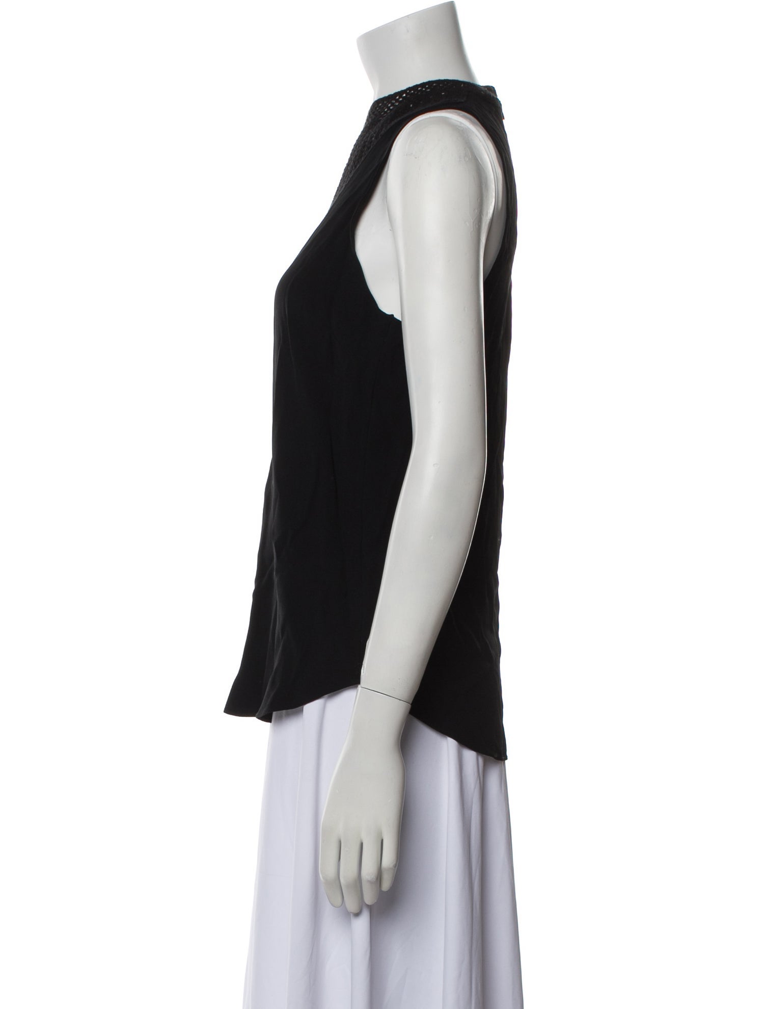 A.L.C. Mock Neck Sleeveless Blouse