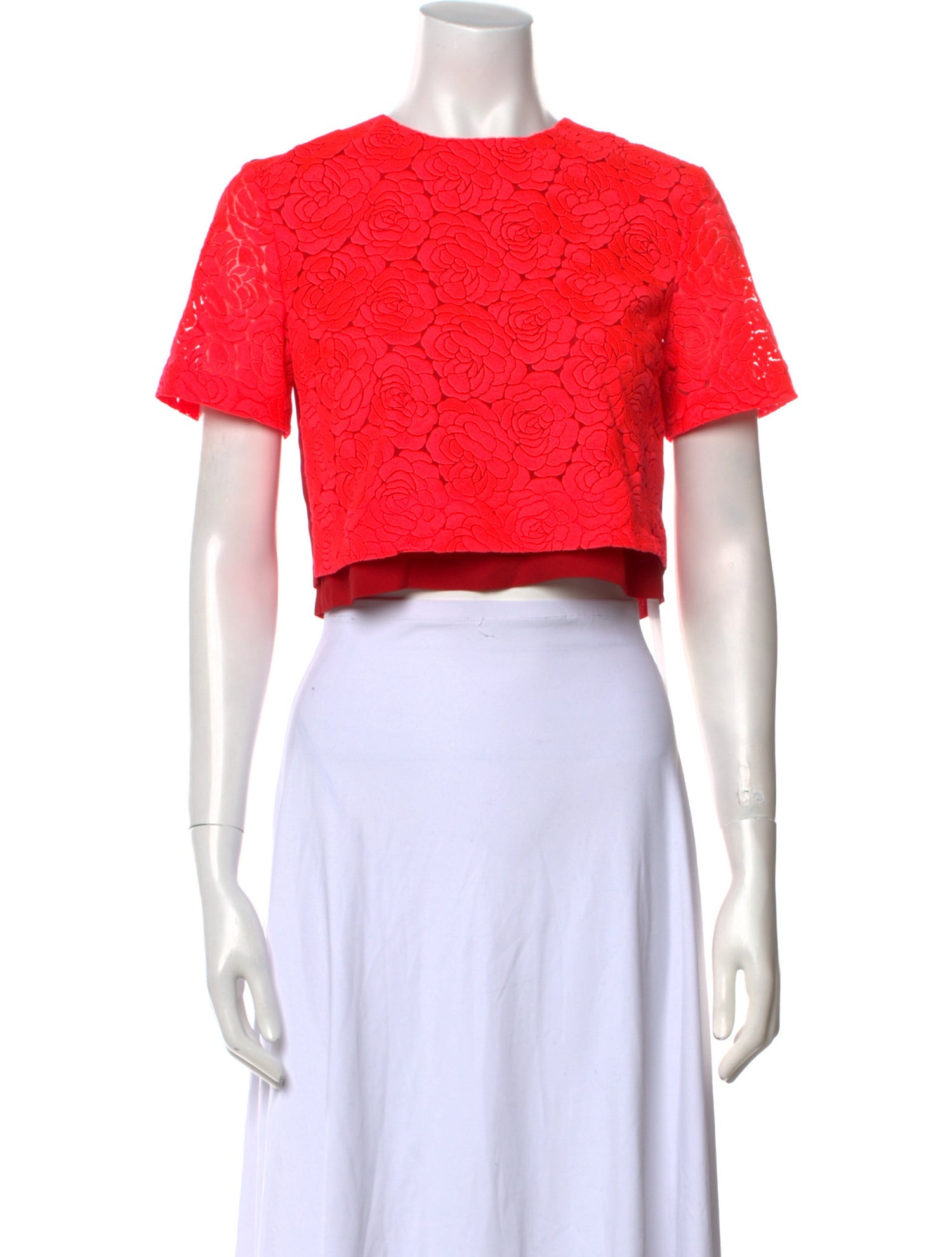 A.L.C. Crew Neck Short Sleeve Crop Top