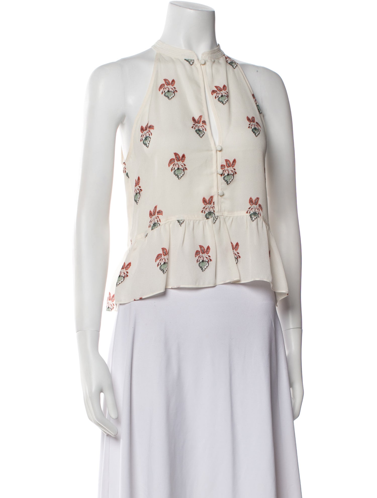 A.L.C. Silk Floral Print Blouse