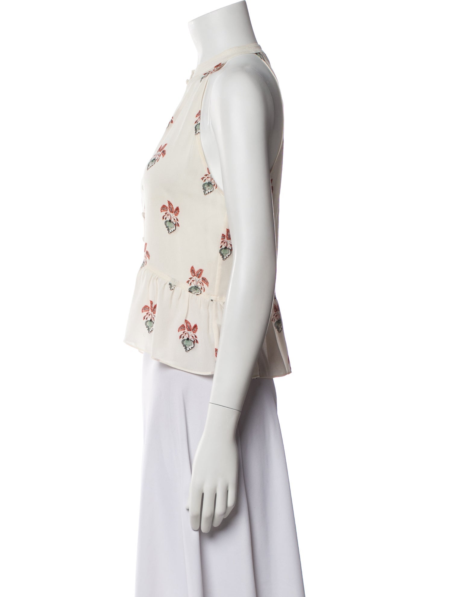 A.L.C. Silk Floral Print Blouse