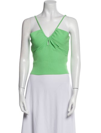 A.L.C. V-Neck Sleeveless Crop Top