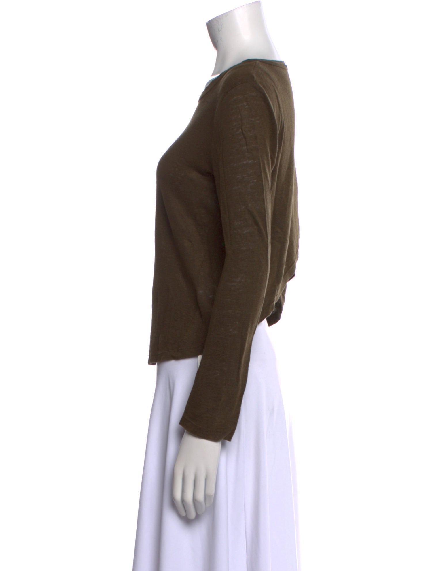 A.L.C. Linen Scoop Neck T-Shirt