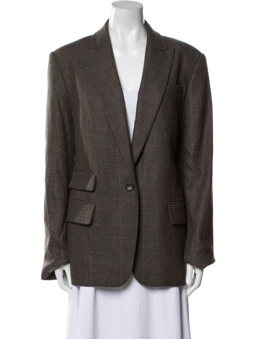 A.L.C. Wool Plaid Print Blazer