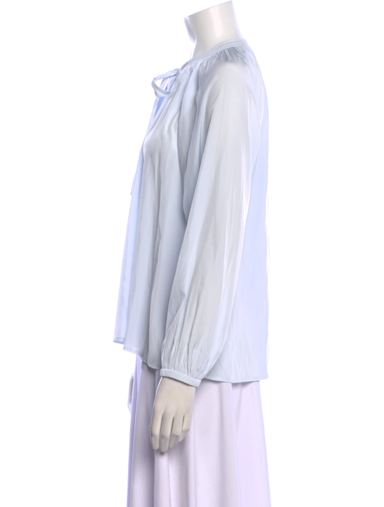 A.L.C. Tie Neck Long Sleeve Blouse