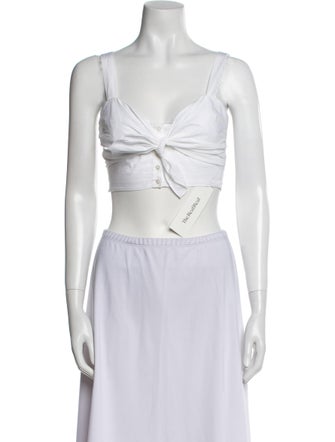 A.L.C. Square Neckline Sleeveless Crop Top