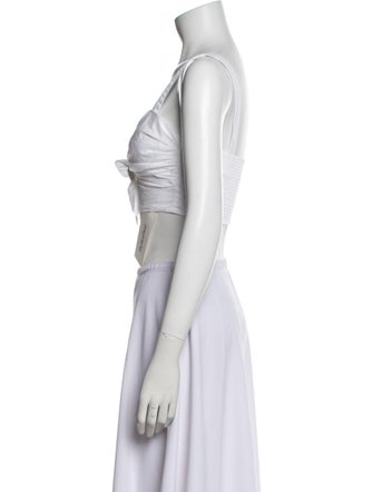 A.L.C. Square Neckline Sleeveless Crop Top