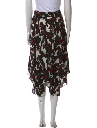 A.L.C. Silk Midi Length Skirt