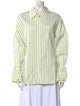 A.L.C. Striped Long Sleeve Button-Up Top