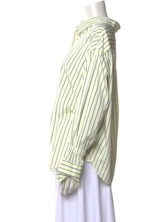 A.L.C. Striped Long Sleeve Button-Up Top