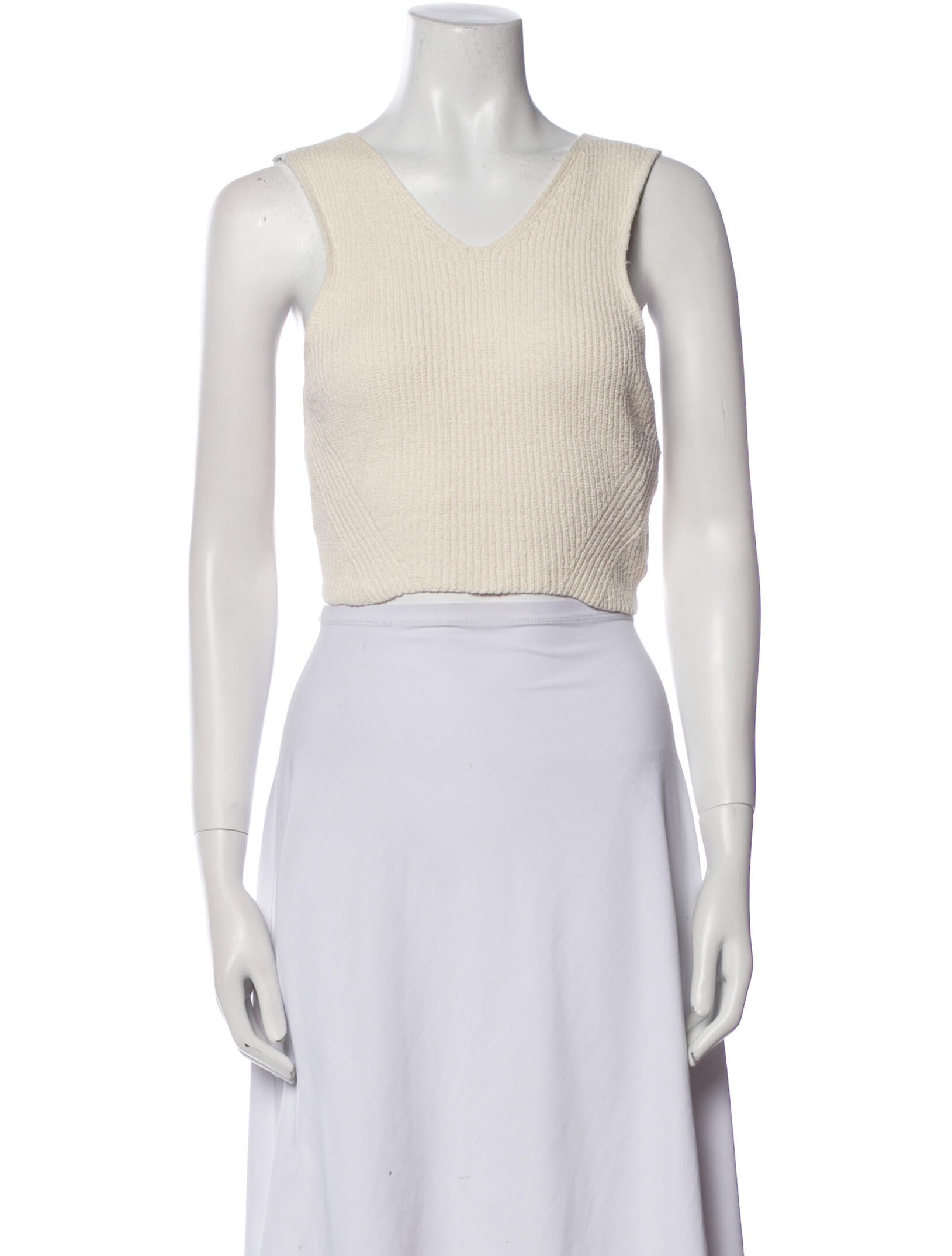 A.L.C. V-Neck Sleeveless Crop Top