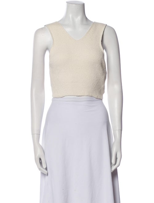 A.L.C. V-Neck Sleeveless Crop Top
