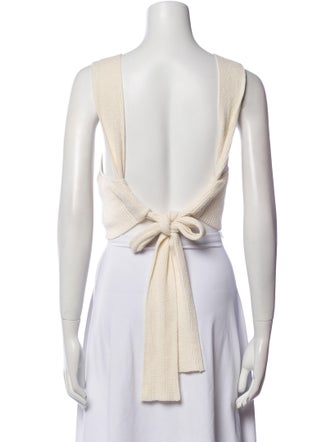 A.L.C. V-Neck Sleeveless Crop Top