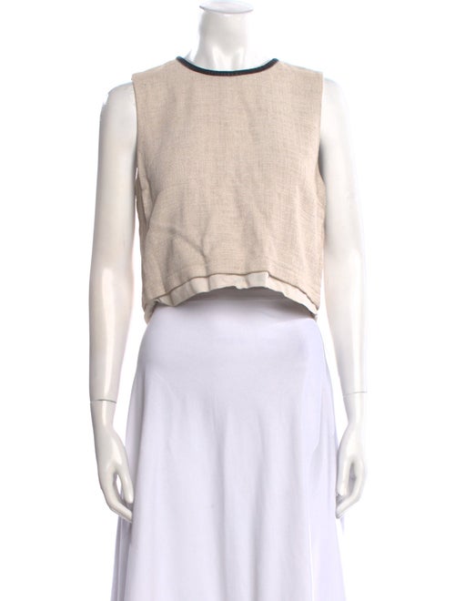 A.L.C. Crew Neck Sleeveless Crop Top