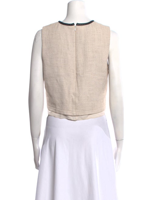 A.L.C. Crew Neck Sleeveless Crop Top