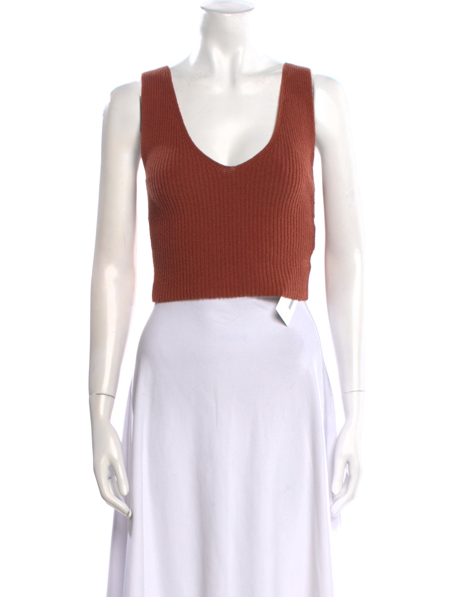 A.L.C. V-Neck Sleeveless Crop Top