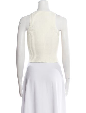 A.L.C. Crew Neck Sleeveless Crop Top