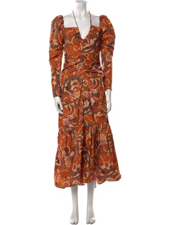 A.L.C. Paisley Print Long Dress