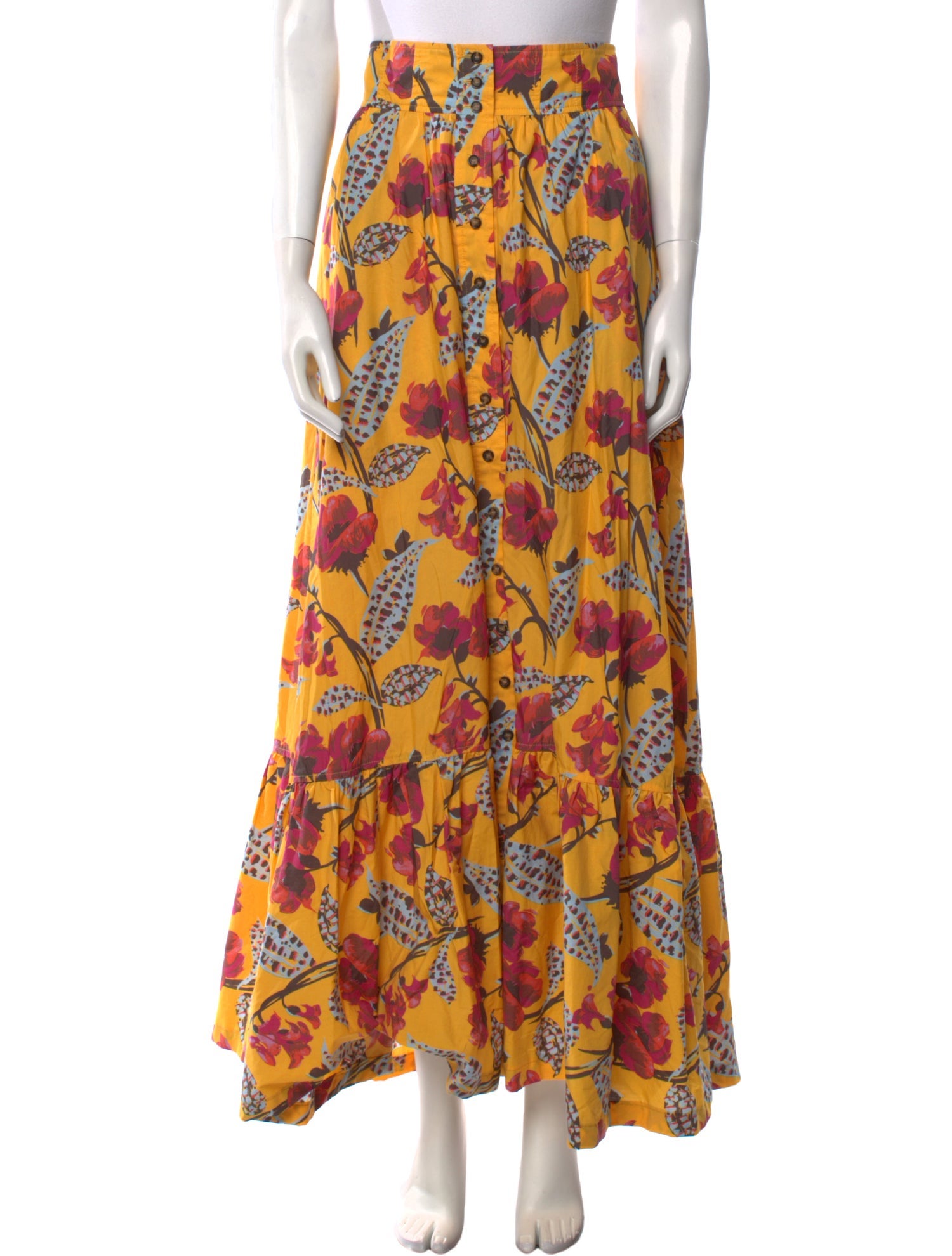 A.L.C. Floral Print Long Skirt