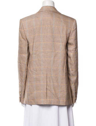 A.L.C. Linen Plaid Print Blazer