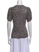A.L.C. Animal Print Scoop Neck T-Shirt