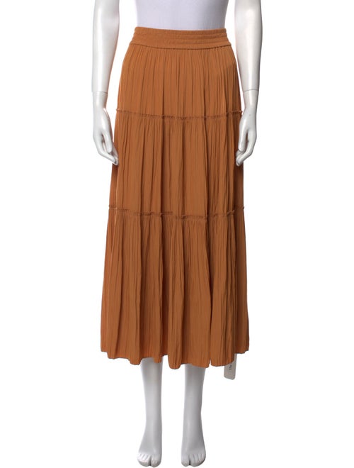 A.L.C. Ruffle Embellishment Midi Length Skirt