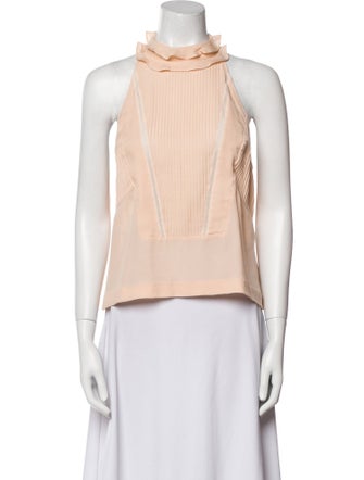 A.L.C. Mock Neck Sleeveless Crop Top