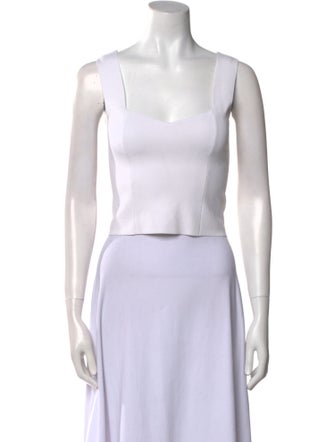 A.L.C. Square Neckline Sleeveless Crop Top