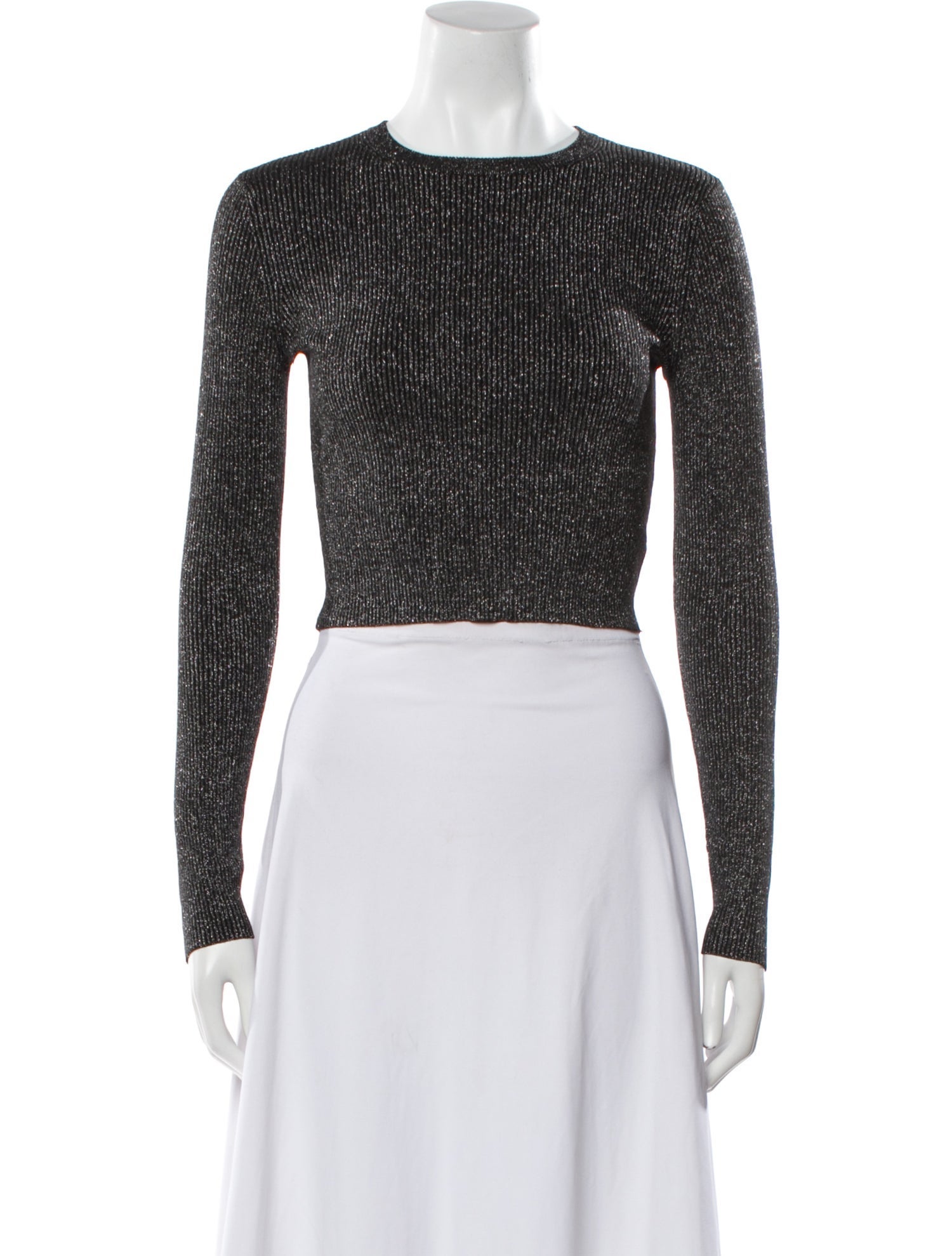 A.L.C. Merino Wool Crew Neck Crop Top