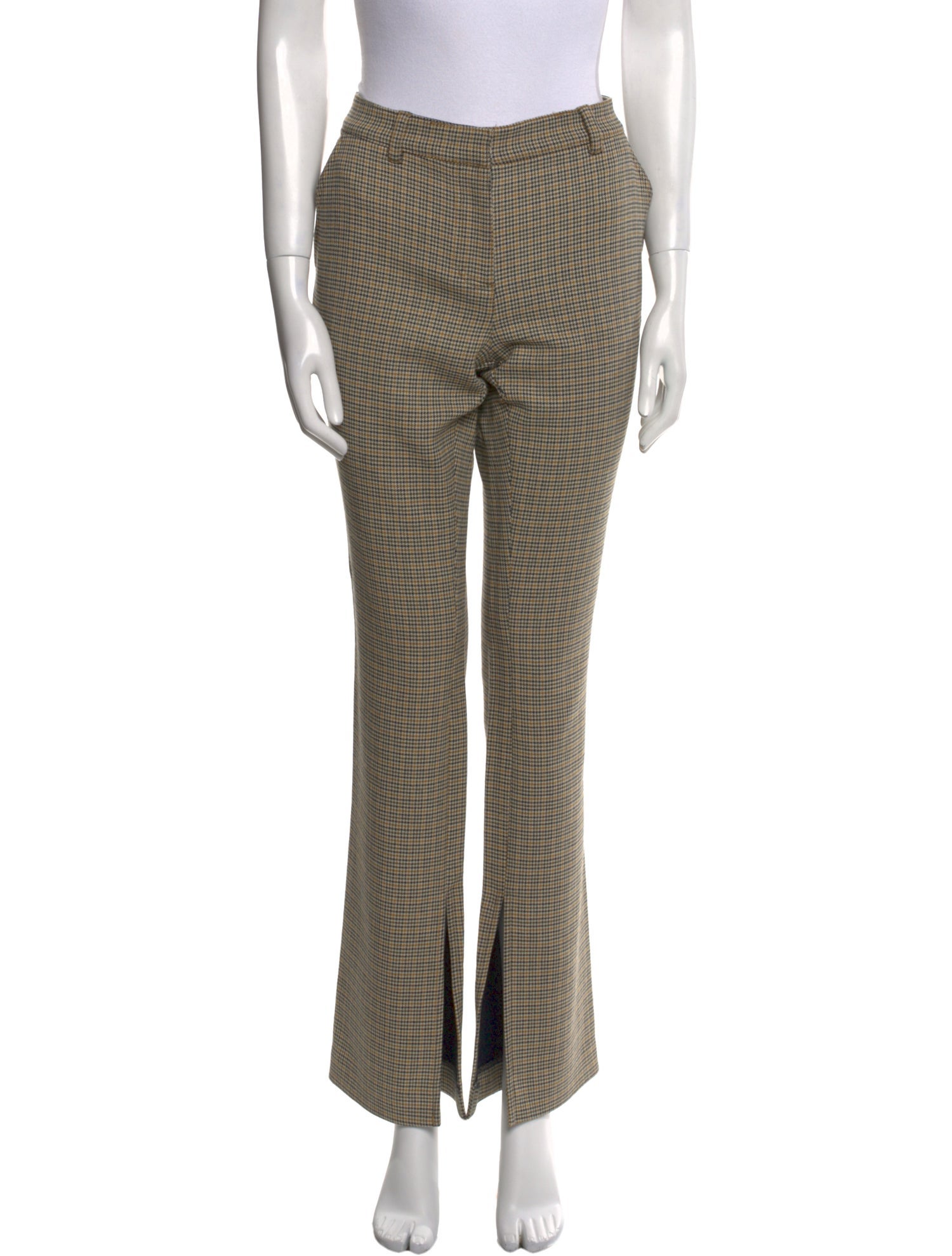 A.L.C. Plaid Print Wide Leg Pants