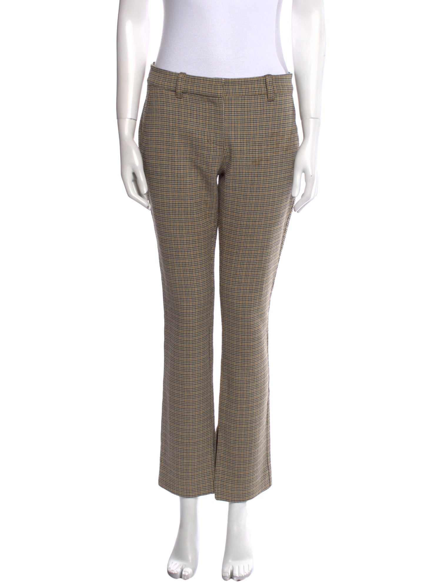 A.L.C. Plaid Print Straight Leg Pants