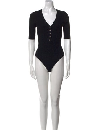 A.L.C. V-Neck Short Sleeve Bodysuit