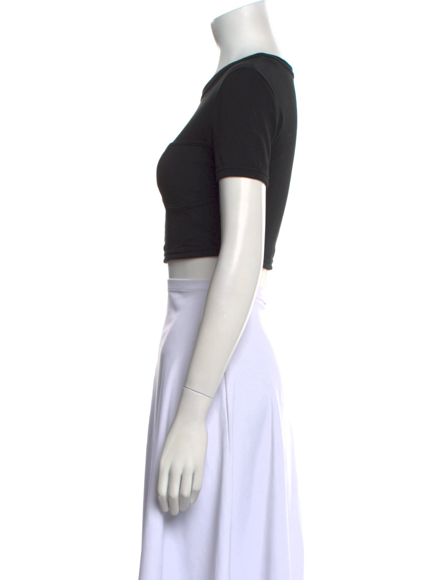 A.L.C. Crew Neck Short Sleeve Crop Top