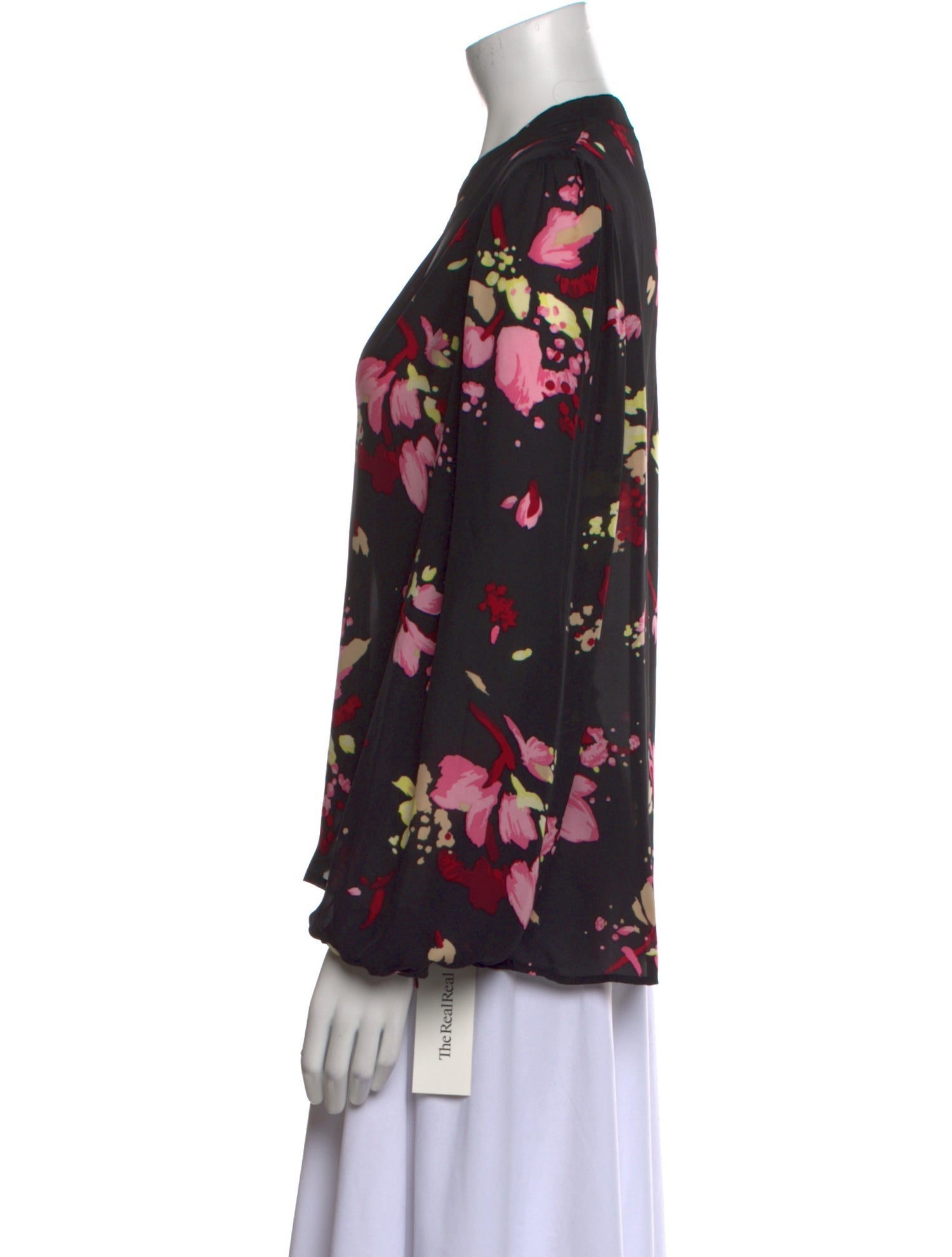 A.L.C. Silk Floral Print Blouse