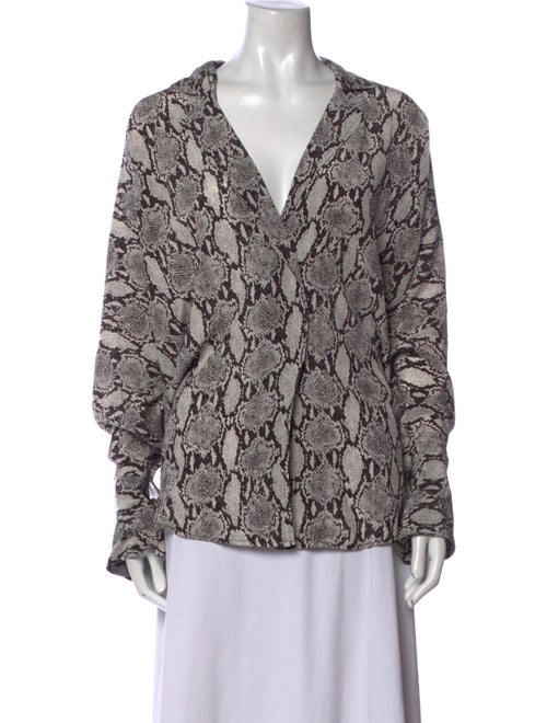 A.L.C. Silk Printed Blouse