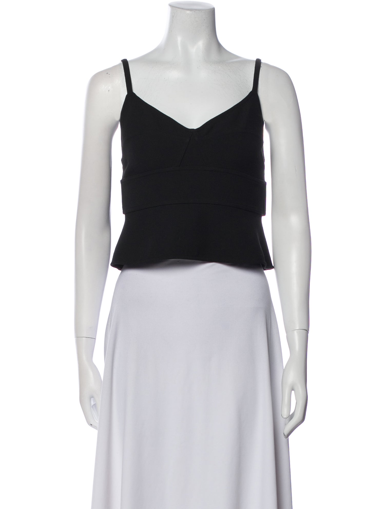 A.L.C. V-Neck Sleeveless Crop Top
