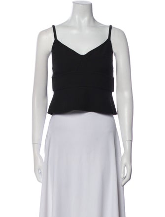 A.L.C. V-Neck Sleeveless Crop Top