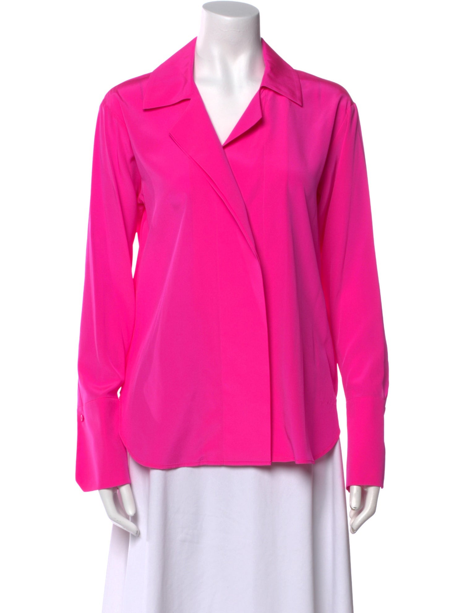 A.L.C. Silk Tie Neck Polo