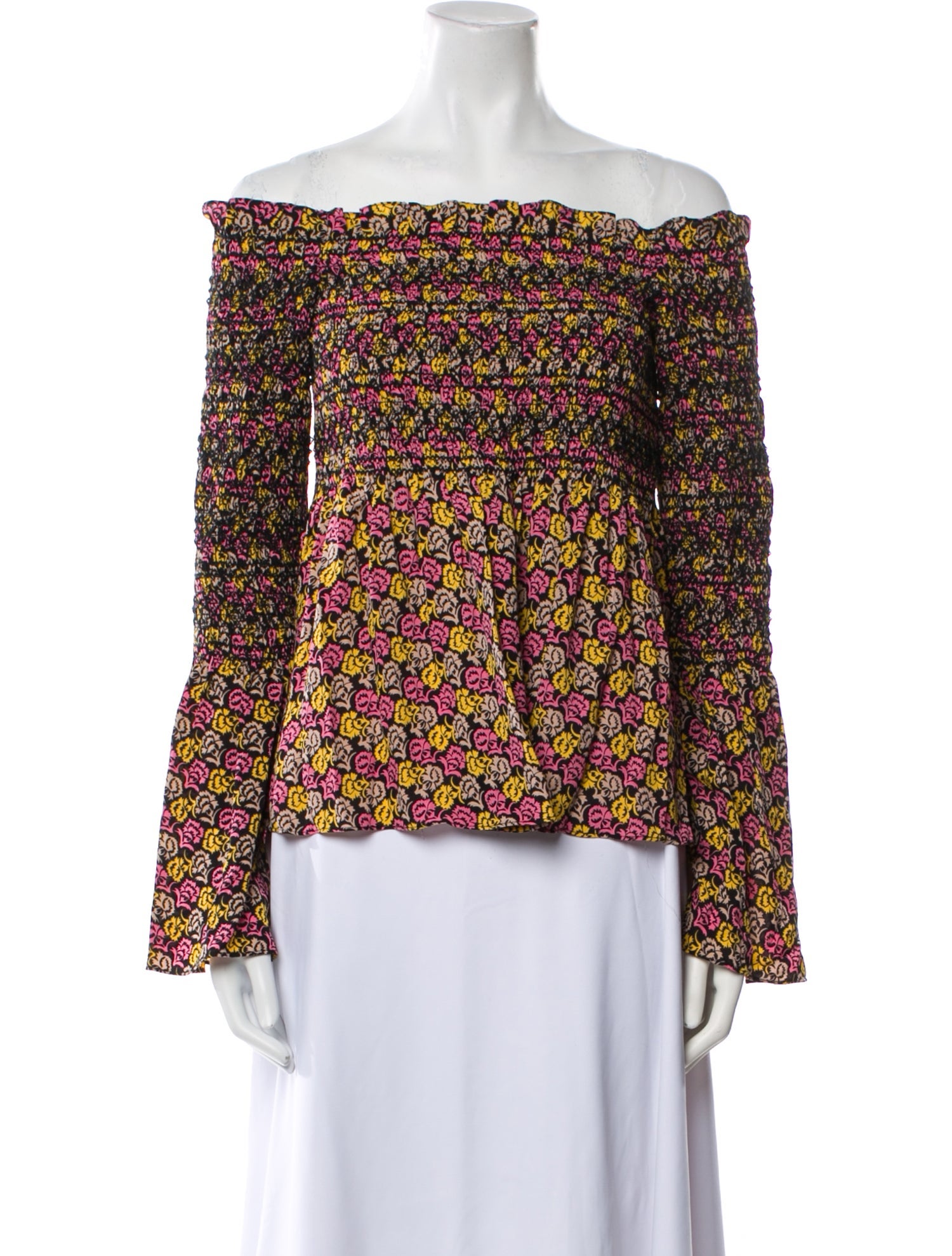 A.L.C. Silk Floral Print Blouse