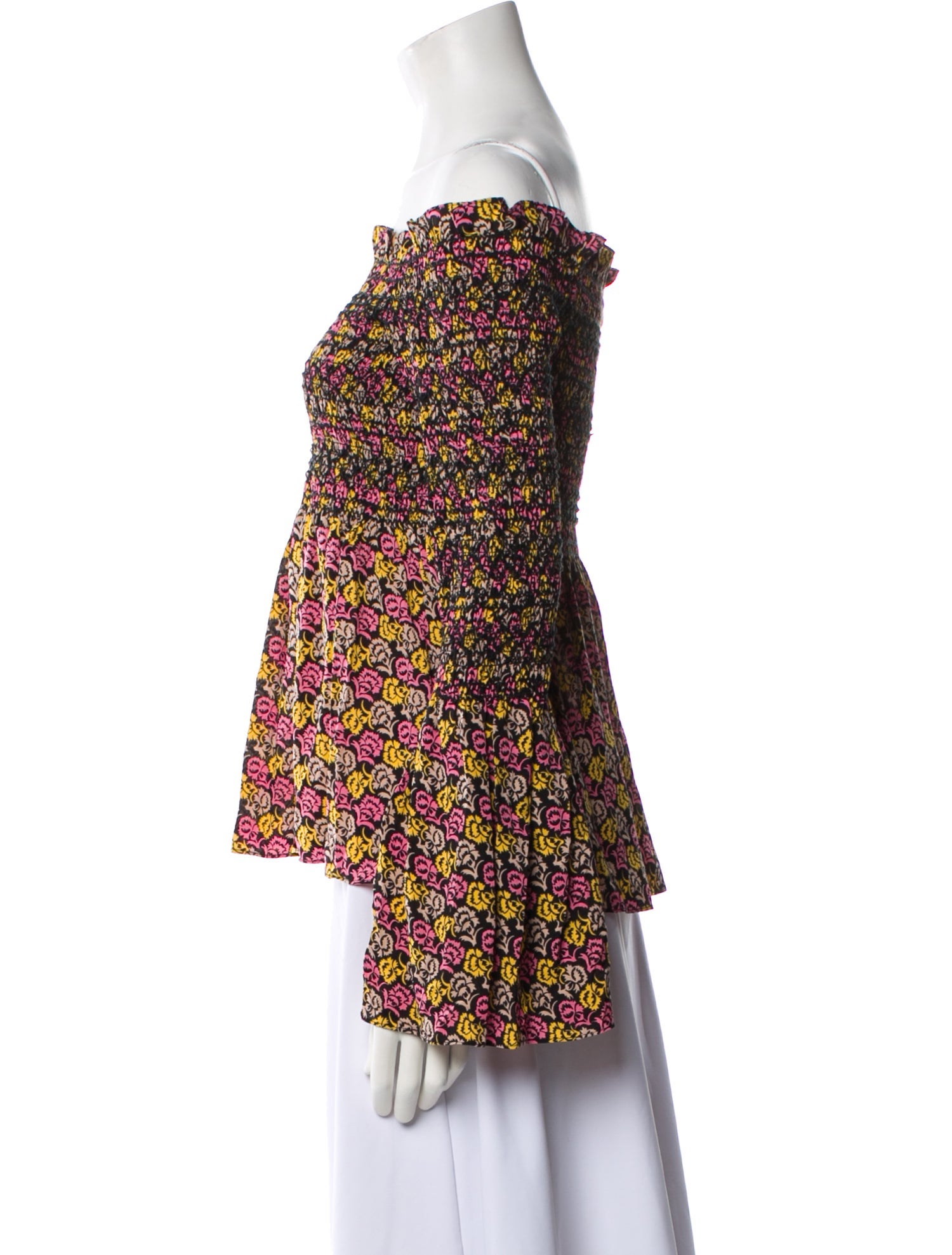 A.L.C. Silk Floral Print Blouse