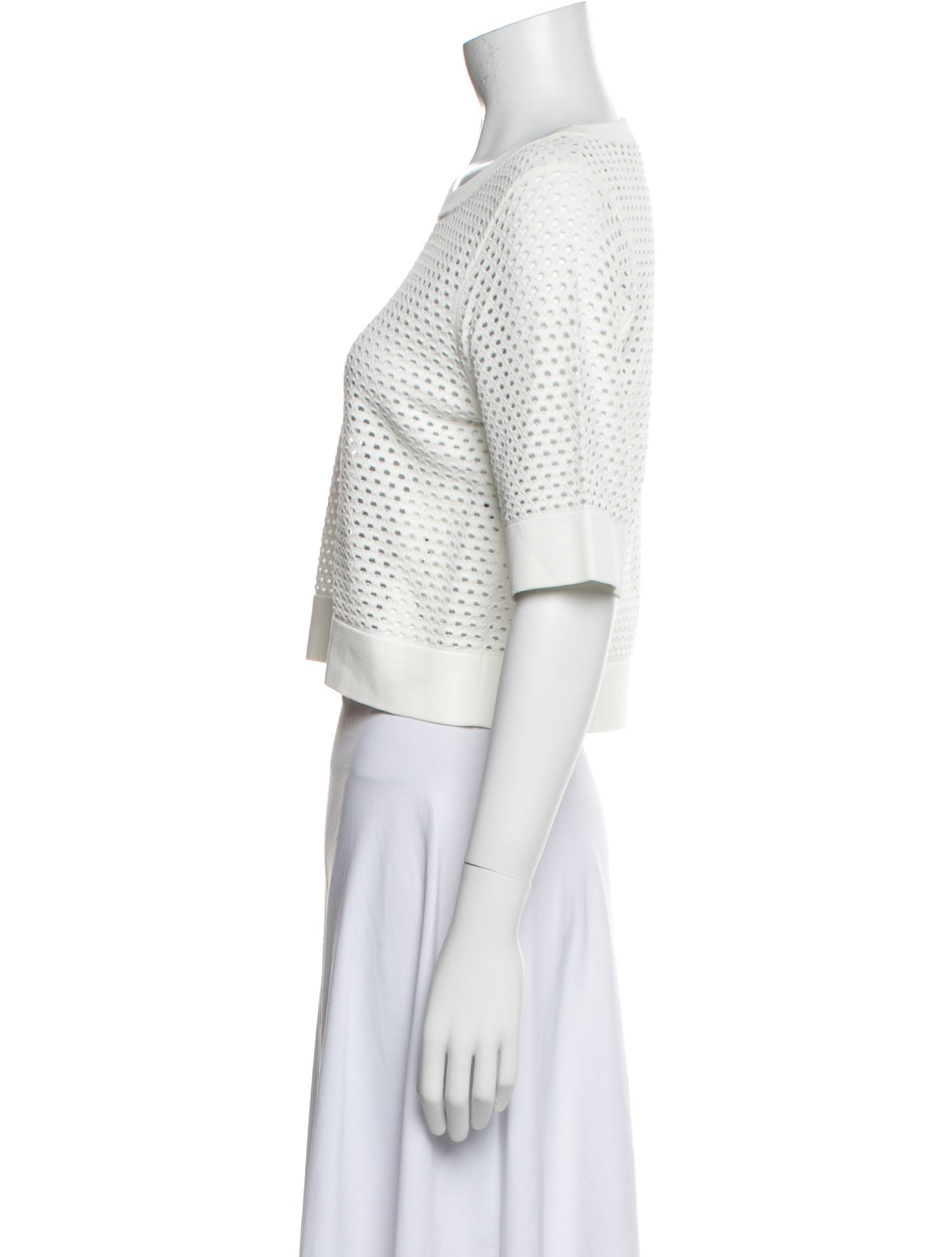 A.L.C. Crew Neck Short Sleeve Crop Top