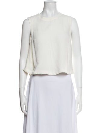 A.L.C. Crew Neck Sleeveless Crop Top