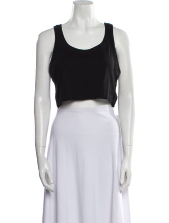 A.L.C. Scoop Neck Sleeveless Crop Top