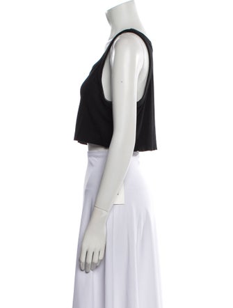 A.L.C. Scoop Neck Sleeveless Crop Top