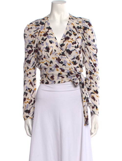 A.L.C. Silk Printed Crop Top