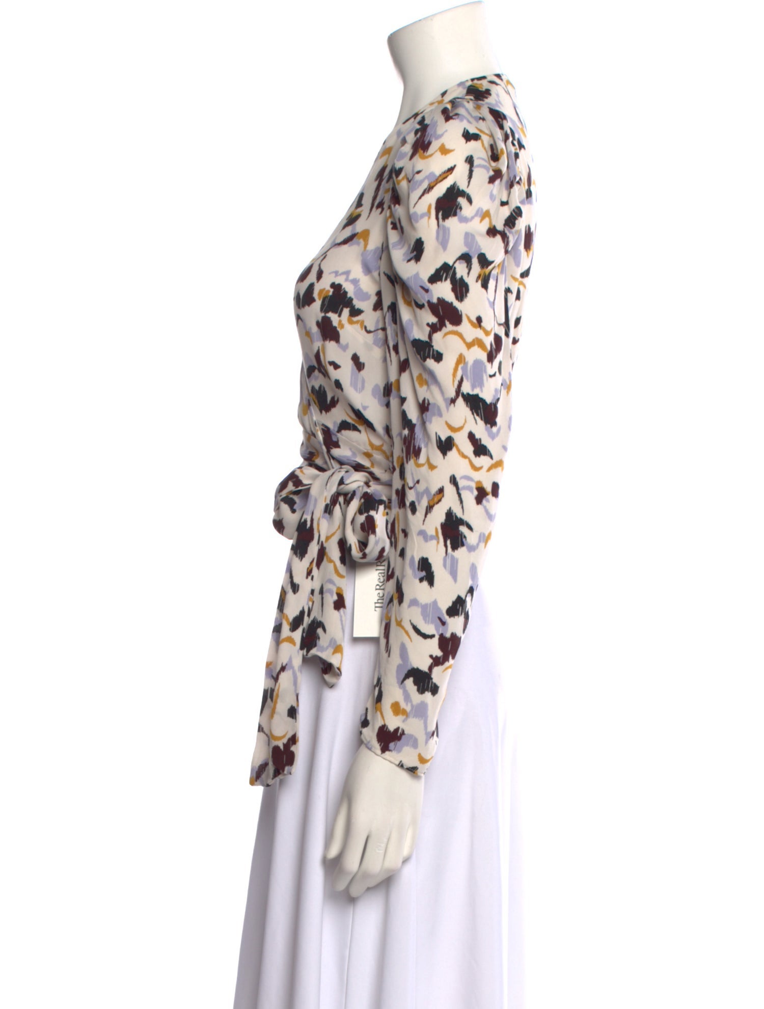 A.L.C. Silk Printed Crop Top