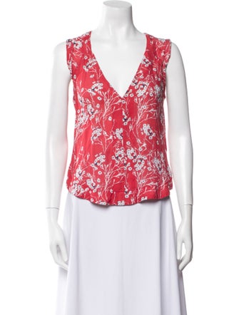 A.L.C. Silk Floral Print Blouse