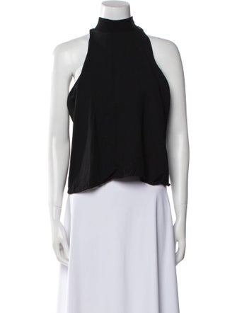 A.L.C. Mock Neck Sleeveless Crop Top