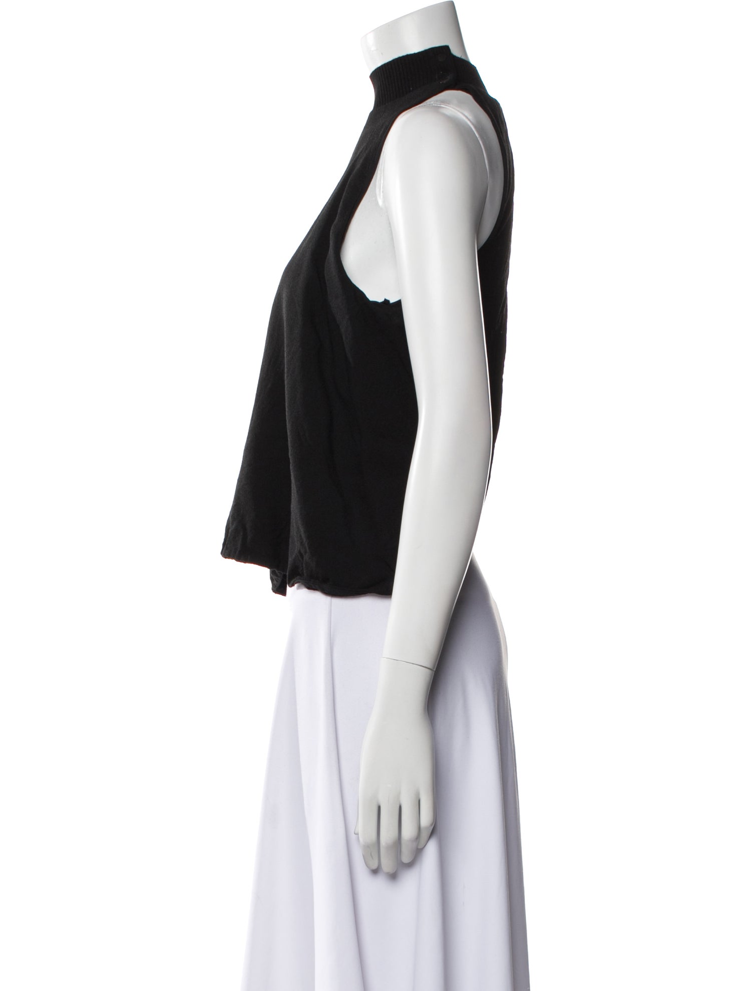 A.L.C. Mock Neck Sleeveless Crop Top
